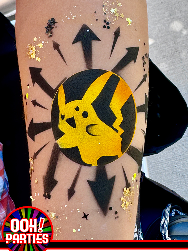 Pikachu Airbrush Tattoo