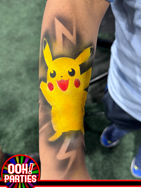 Pikachu Airbrush Tattoo