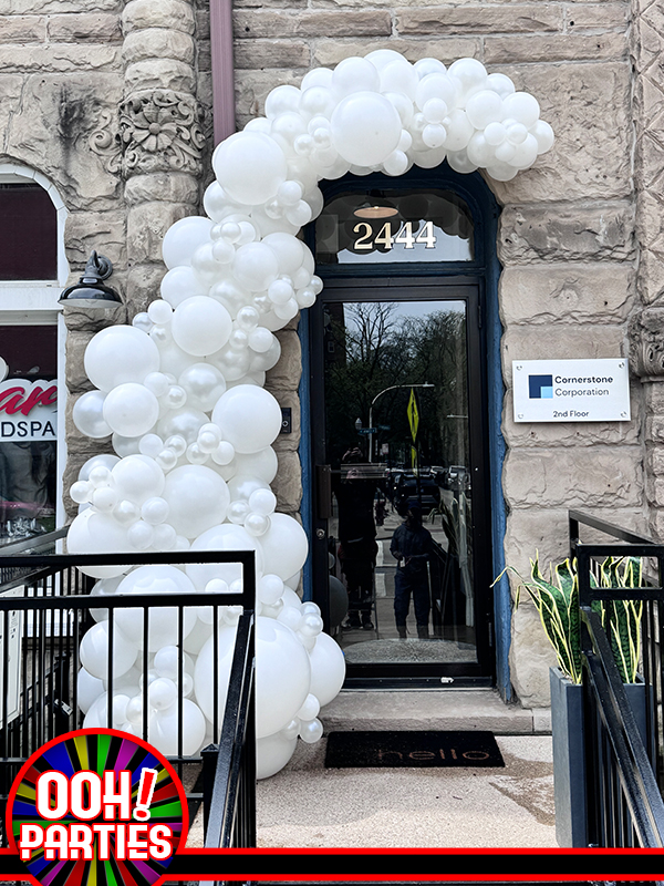 White Demi Arch Balloon