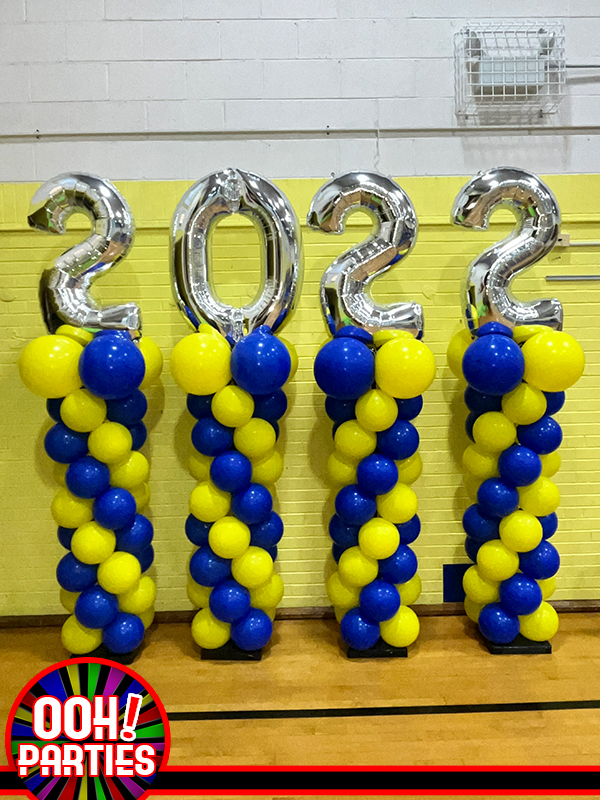 Number Topped Balloon Columns