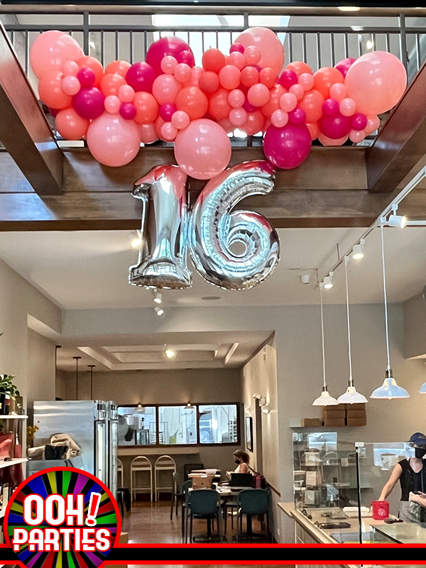 16th Anniversary Balloon Garland