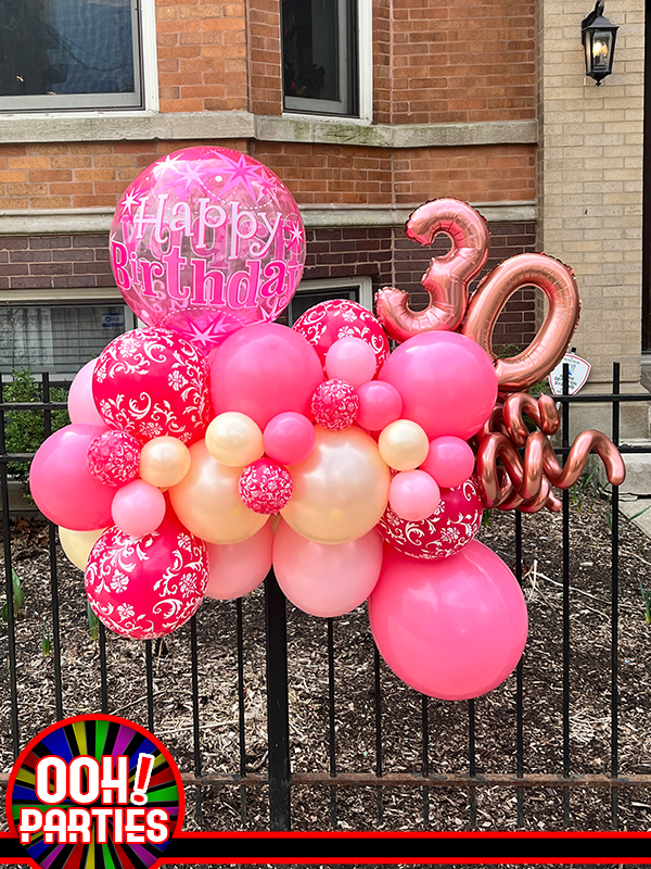 30th Birthday Garland Pop Balloon