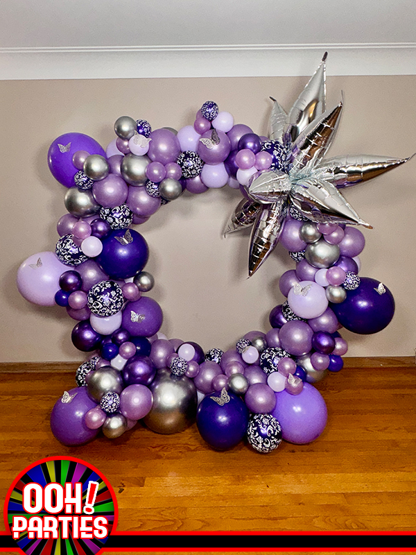 Purple Garland Ballooon Ring